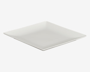 Quadro Tallerken Flad 26x26 cm Hvid