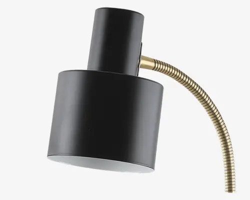 Væglampe Vogue sort klemme H.38 cm