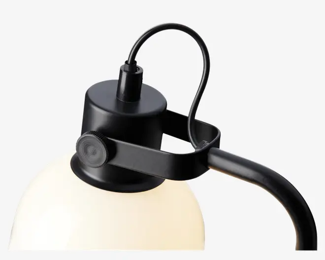 Bordlampe Glow sort/opal H.43 cm 