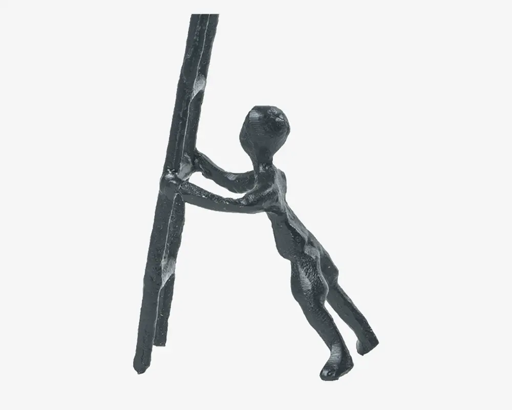 Figur Ladder Metal Sort H.25 cm 