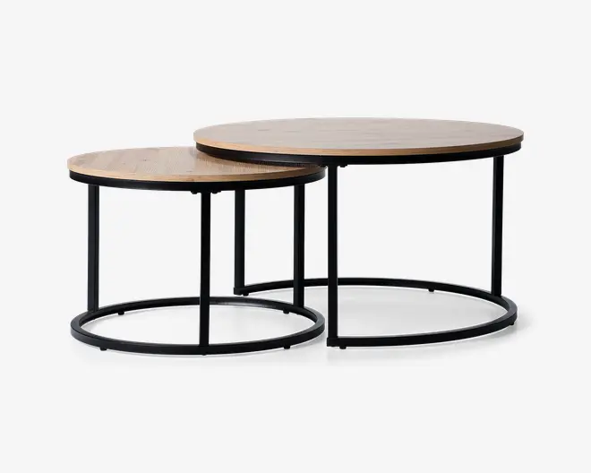 Sofabordssæt eg/sort