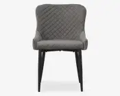 Spisebordsstol i grå velour