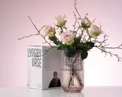 Lyngby vase glas pink H.20 cm