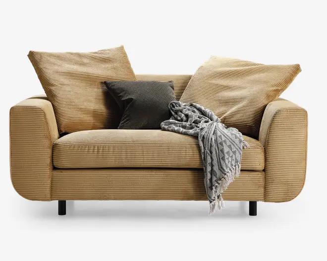 Stol 1,5 pers stol Motive gul fløjl