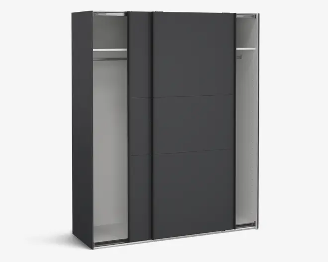 Garderobeskab Case grå B. 179 x H. 221 cm