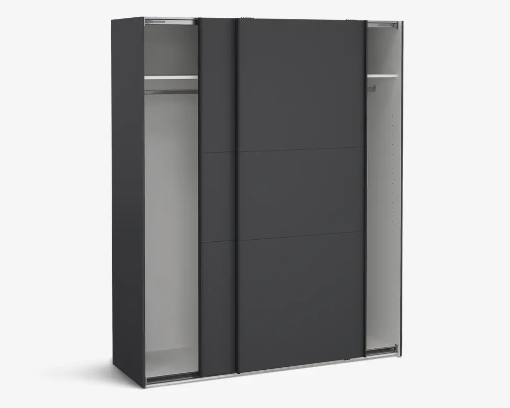 Garderobeskab Case grå B. 179 x H. 221 cm