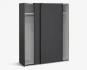 Garderobeskab Case grå B. 179 x H. 221 cm