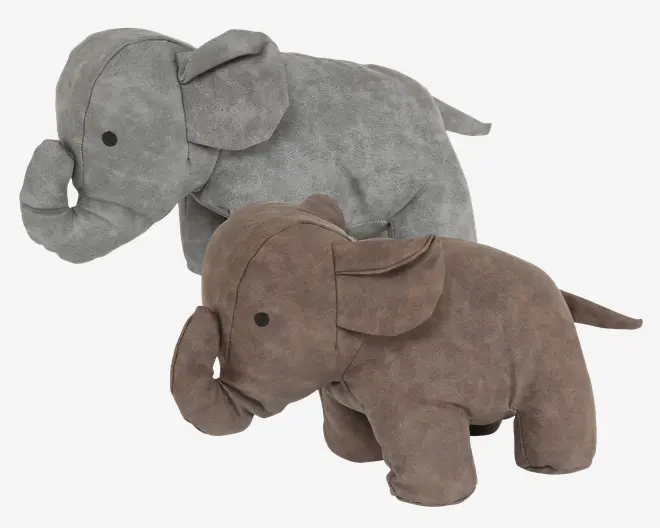 Dørstopper Elefant Grå/Brun Ass.