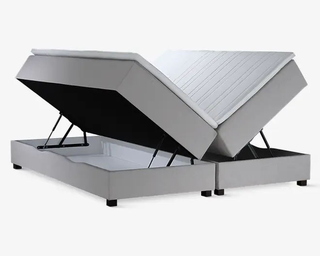 Boxmadras med magasin 180 x 200 cm beige