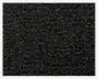 Nærbillede af et tekstiler med tæt, løkket overflade. Materialet er overvejende sort med små, jævnt fordelte lysegrå nister, hvilket giver et diskret, spættet mønster. Overfladen ser slidstærk ud og egner sig til områder med meget trafik.