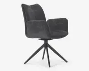 Spisebordsstol med armlæn i grå