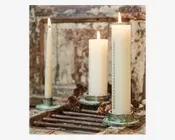 Lysestage Alu Antik Grøn Ø.8 cm 