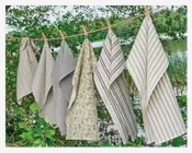 Viskestykke beige/hvid 50x70 cm