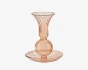 Lysestage Tulip Røgfarvet H.11,5 cm