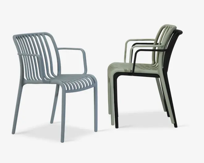 Havestol I Blå Polyurethan