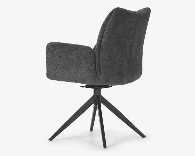 Spisebordsstol med armlæn i grå