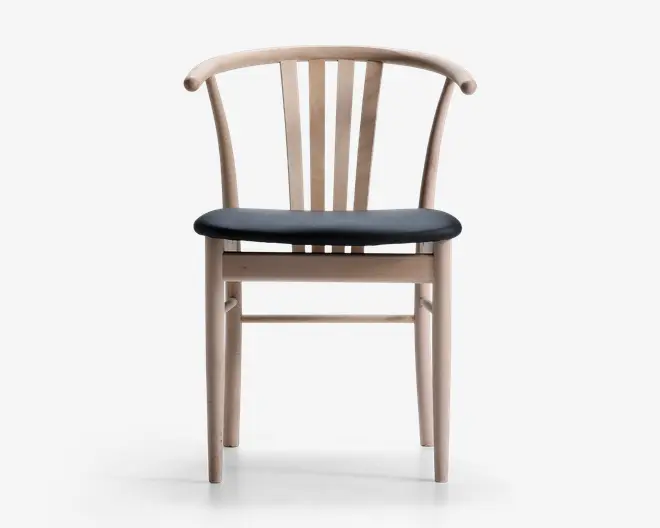 Spisebordsstol i massiv ubehandlet bøg