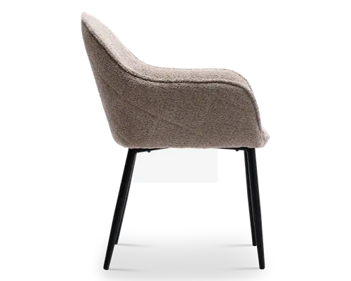 Spisebordsstol med armlæn i beige