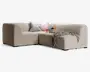 Lounge modul sofa beige stof