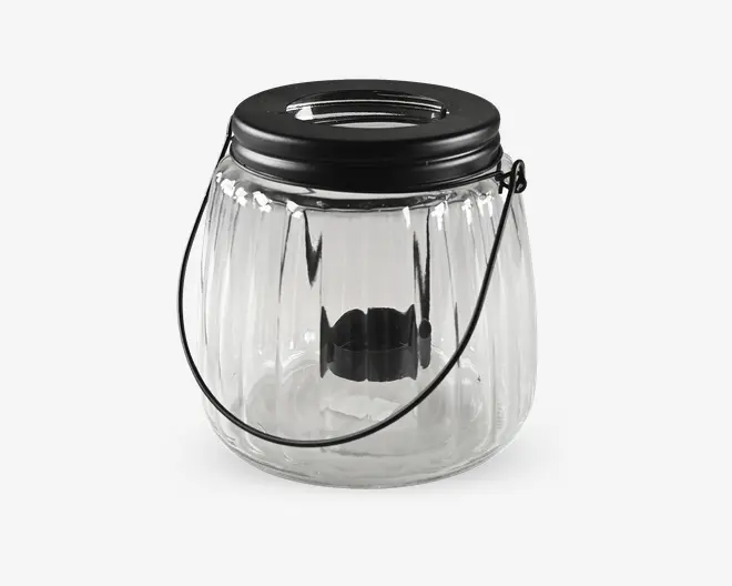 Fyrfadsstage med hank klar H.12 cm 