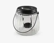 Fyrfadsstage med hank klar H.12 cm 