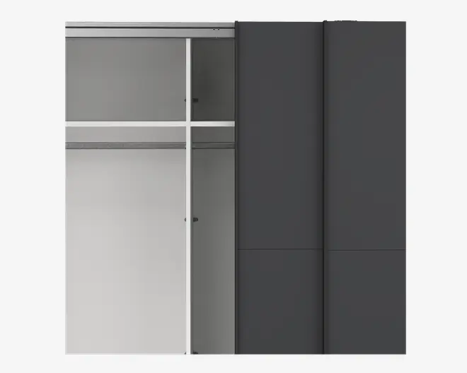   Garderobeskab Case grå B. 244 x H. 221 cm