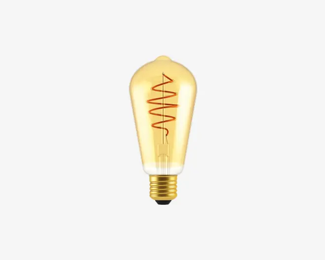 Deko Pære Spiral Guld E27