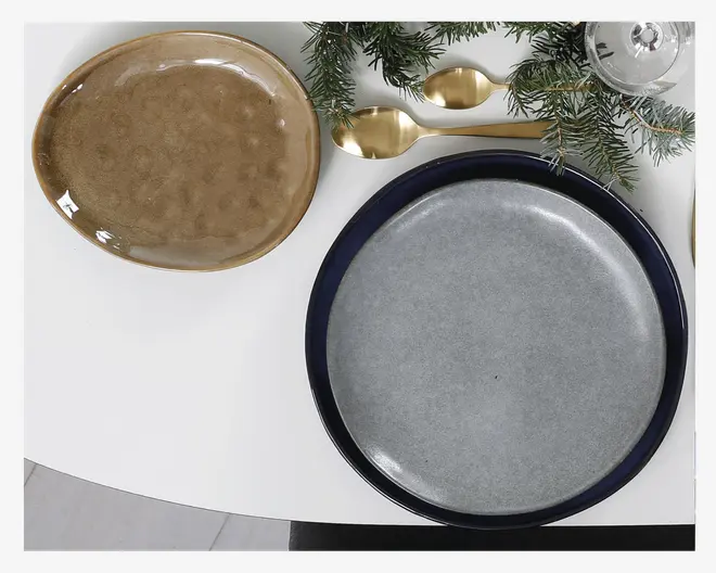 Dessert Tallerken Oval Petrol