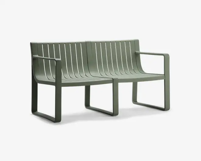 Loungesæt grøn plast 5 dele