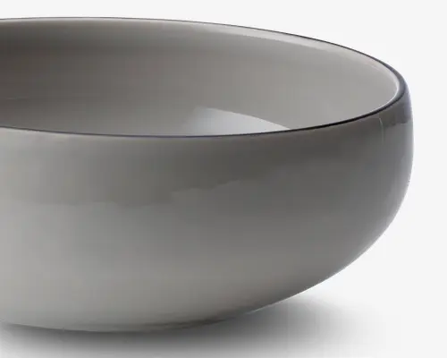 Mandala black rim salatskål grå Ø.20 cm