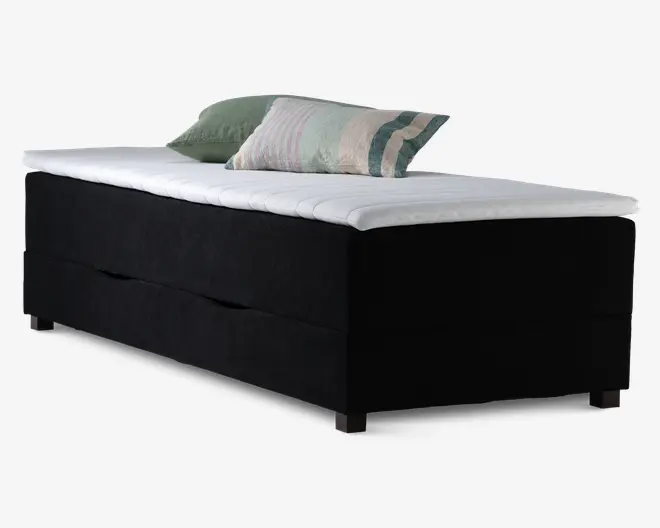 Boxmadras med magasin 90 x 200 cm sort