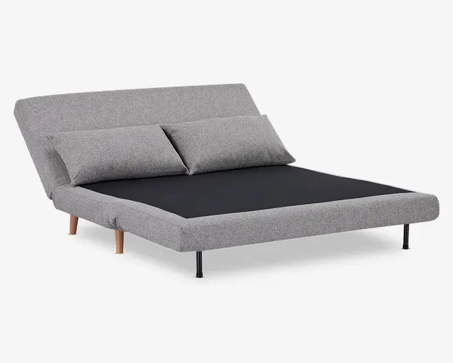 Sovesofa 2 pers. grå møbelstof