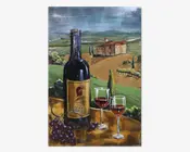 Maleri vin/vinglas 80x120 cm