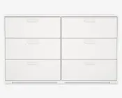 Kommode Sofia hvid med 6 skuffer