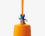 Toiletbørste orange mand plast H.37 cm