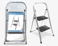 Stige 2 trin sort/sølv 