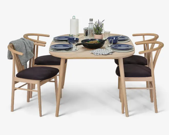 Spisebordsstol i massiv ubehandlet bøg