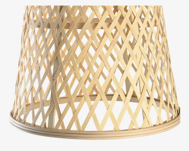 Loftlampe bambus 2 ass farver Ø.30 cm