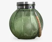 Solar lanterne grøn glas H.17 cm 