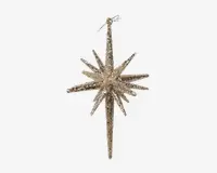 Stjerne M. Glitter Champagne H.14cm