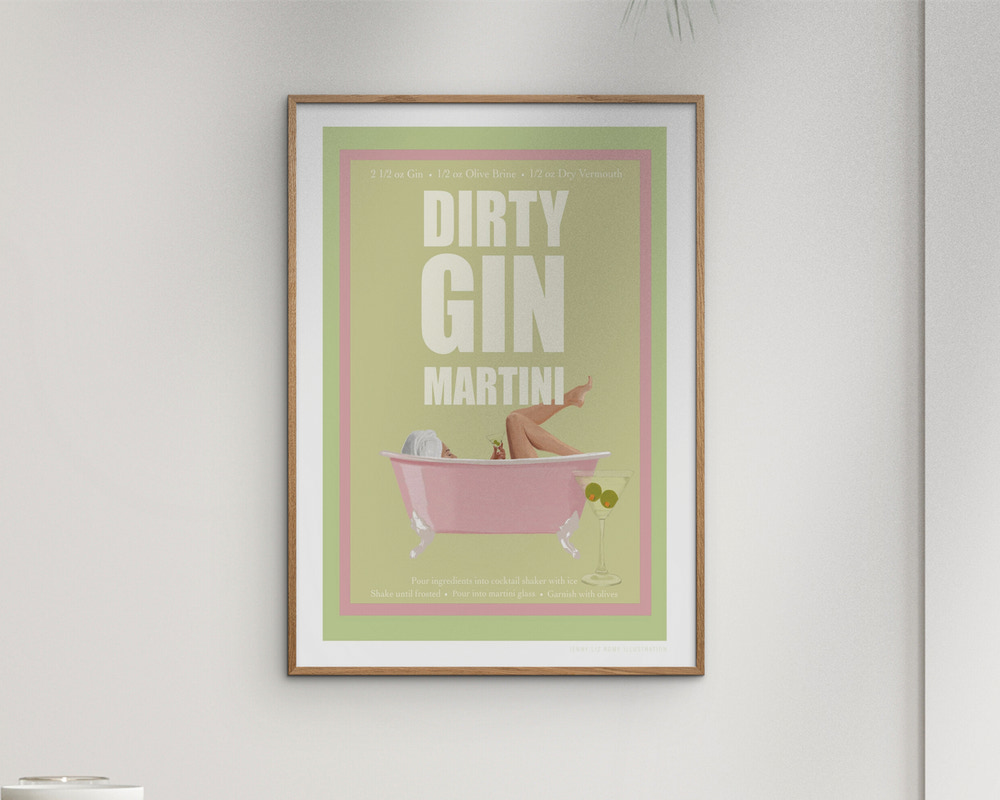 Plakat Jenny Dirty Gin Martini