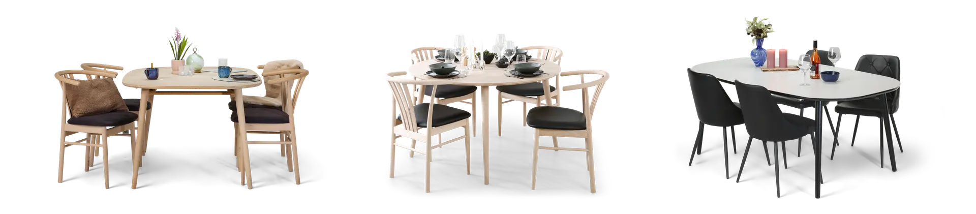 Shape spiseborde med spisebordsstole