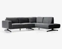 Sofa m. åben afslutning grå højrevendt