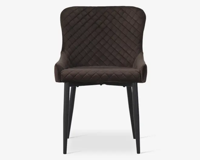 Spisebordsstol i brun velour