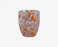 Vandglas Dot Pink/Orange H.10 cm 