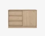 Komode Naia med 3 skuffer og 1 skydelåge eg