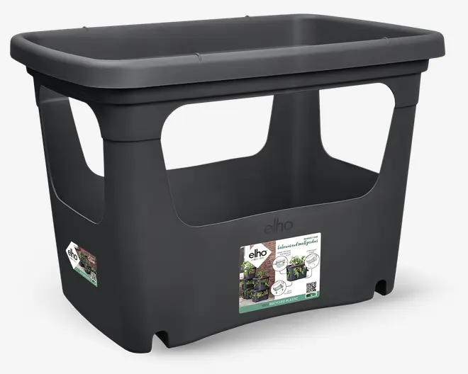 Elho plastkasse plast sort