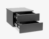 Sengebord Avignon med 2 skuffer Sort