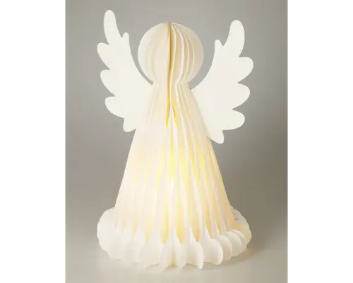 Engel papir hvid LED H.50 cm