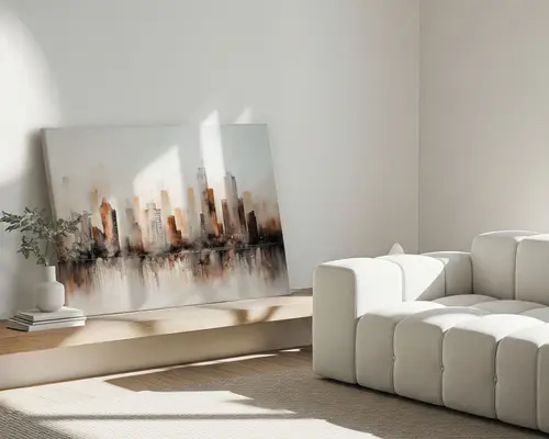 Maleri city 80x120 cm